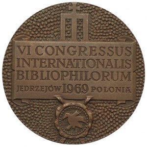 Medal VI Międzynarodowy Kogres Bibliophilorum - Jędrzejów 1969