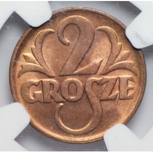 II RP - 2 grosze 1939 - NGC MS 65 RD