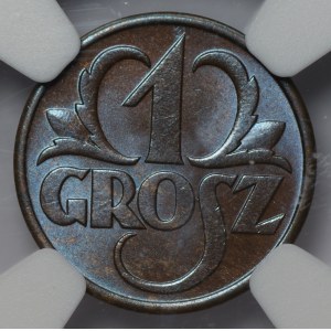 II RP - 1 grosz 1939 - NGC MS 64 BN