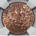 II RP - 5 groszy 1937 - NGC MS 63 RB