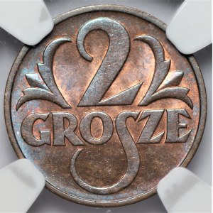 II RP - 2 grosze 1937 - NGC MS 64 BN