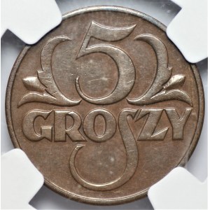 II RP - 5 groszy 1936 - NGC MS 63 BN