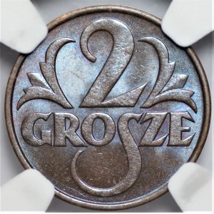 II RP - 2 grosze 1936 - NGC MS 64 BN