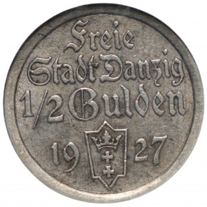 Wolne Miasto Gdańsk - 1/2 guldena 1927 - GCN XF45