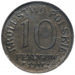 Królestwo Polskie - 10 fenigów 1917 - PCG AU 53