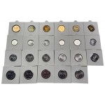 PRL - zestaw 23 sztuk menniczych monet w holderach 1980-1988