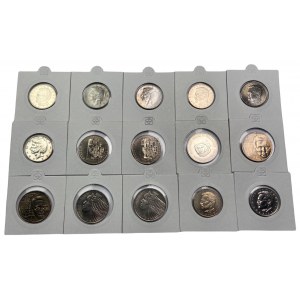 PRL - zestaw 15 sztuk menniczych monet w holderach 1967-1984- miedzionikiel