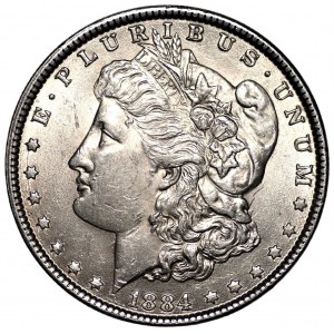 USA - 1 dolar 1884 - Filadelfia - Morgan Dollar