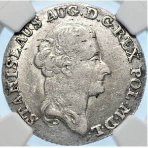 Stanisław August Poniatowski (1764-1795) - złotówka 1792 MV, Warszawa - NGC AU55