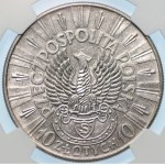 II RP - 10 złotych 1934 - Piłsudski Orzeł Strzelecki - NGC AU Details