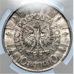 II RP - 10 złotych 1935 - Piłsudski - NGC MS62