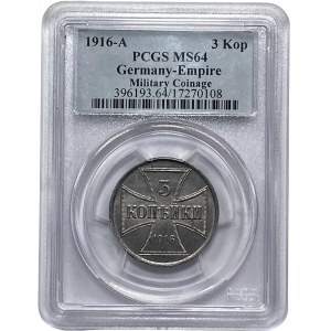 OST - 3 kopiejki 1916 A - PCGS MS64