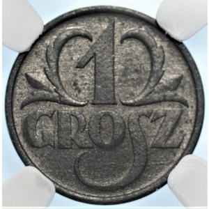 Okupacja Niemiecka - 1 grosz 1939 - NGC MS 63