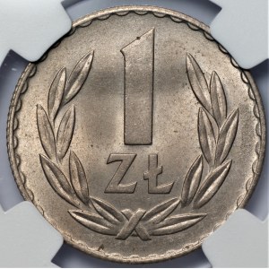 PRL - 1 złoty 1949 - miedzionikiel NGC MS 64