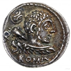 Denar, 100 pne, mennica Rzym; Aw: Popiersie Herkulesa w...