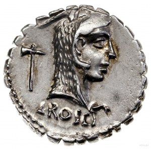 Denar serratus, 64 pne, mennica Rzym; Aw: Głowa Junony ...