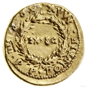 Aureus, 57–58, mennica Rzym; Aw: Głowa cesarza w prawo,...
