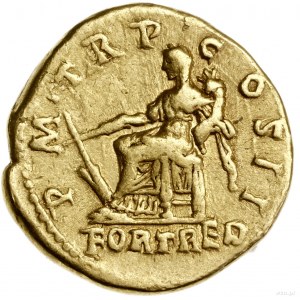 Aureus, 118, mennica Rzym; Aw: Udrapowane popiersie ces...