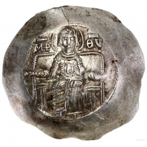 Aspron trachy, 1185–1195, mennica Konstantynopol; Aw: M...