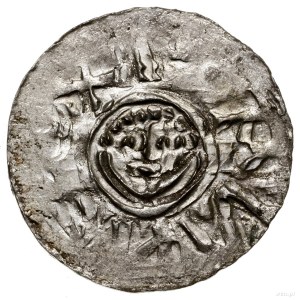 Denar, przed 1107, mennica Wrocław; Aw: Głowa z perełko...