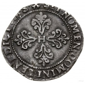 1/2 franka, 1589 M, mennica Tuluza; data w otoku; Duple...