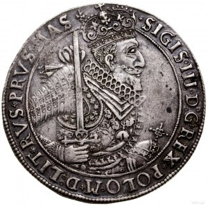 Talar, 1628, mennica Bydgoszcz; Aw: Półpostać króla z s...