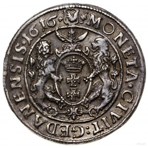 Ort, 1616, mennica Gdańsk; popiersie króla z kołnierzem...