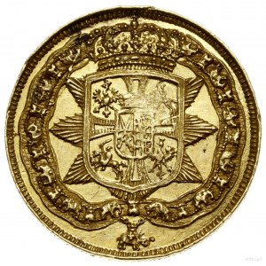 Dwudukat medalowy, 1702, mennica Drezno; Aw: Głowa król...