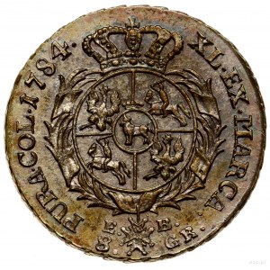 Dwuzłotówka (8 groszy), 1784 EB, mennica Warszawa; z li...