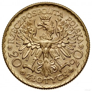 20 złotych, 1925, Warszawa; moneta wybita na pamiątkę 9...