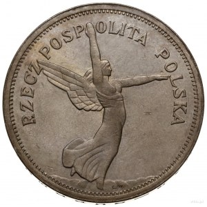 5 złotych, 1928, Bruksela; odmiana bez znaku mennicy za...