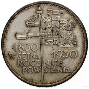 5 złotych, 1930, Warszawa; „Sztandar” - 100-lecie Powst...