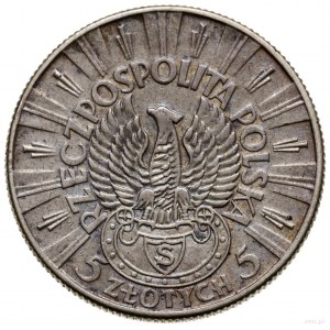 5 złotych, 1934, Warszawa; Józef Piłsudski – Orzeł Strz...