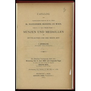 Adolph Hess, Catalog der nachgelassenen Sammlung des se...