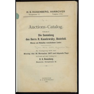 H. S. Rosenberg, Auktions-Catalog Enthaltend Die Sammlu...