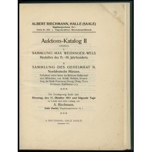 Albert Riechmann, Auktions-Katalog II enthaltend: I. Sa...