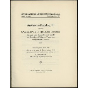 Albert Riechmann, Auktions-Katalog III enthaltend Samml...