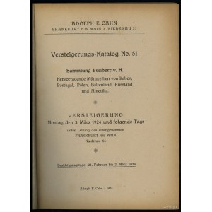 Adolph E. Cahn, Versteigerungs-Katalog No. 51, Sammlung...