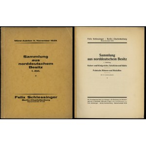Felix Schlessinger, Münz-Auktion Sammlung aus norddeuts...