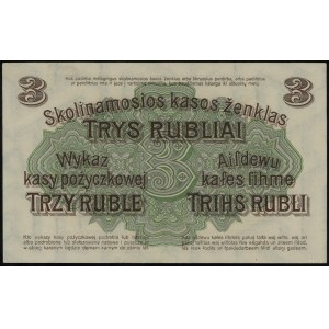 3 ruble, 17.04.1916, Poznań; seria U, numeracja 169657,...