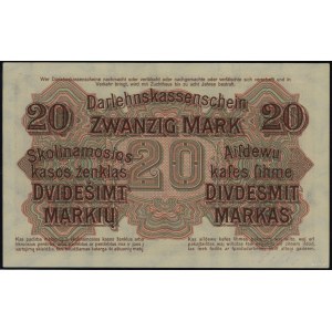 20 marek, 4.04.1918, Kowno; seria B, numeracja 523936; ...