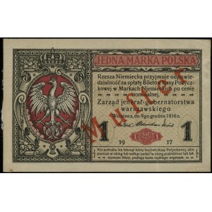 1 marka polska, 9.12.1916; „jenerał”, seria A, numeracj...