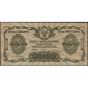 5.000.000 marek polskich, 20.11.1923; seria B, numeracj...