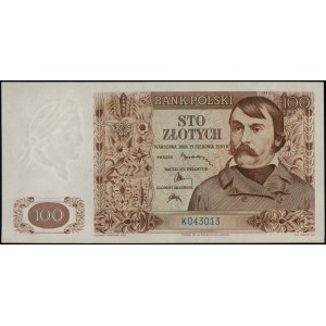 100 złotych, 15.08.1939; seria K, numeracja 043013; Luc...