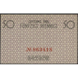 50 fenigów, 15.05.1940; czerwona numeracja 863418; Luco...