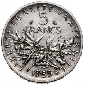 5 franków, 1959, mennica Paryż; ESSAI - próba; Gadoury ...