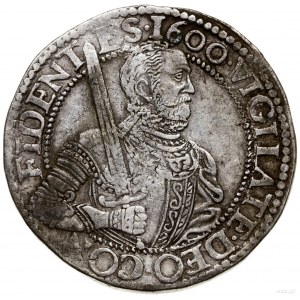 Talar (Rijksdaalder), 1600; Aw: Popiersie władcy trzyma...