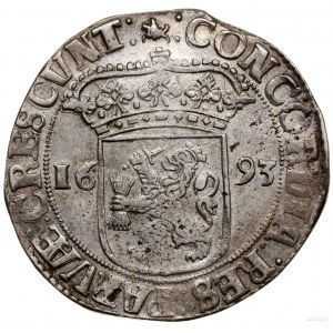 Talar (Zilveren dukaat), 1693; Aw: Rycerz stojący w pra...
