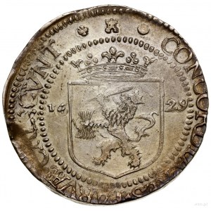 Talar (Rijksdaalder), 1629; Aw: Półpostać władcy w praw...