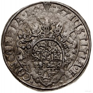 Talar,1627, mennica Clausthal; Aw: Popiersie władcy w p...